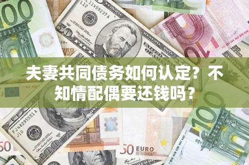 济南夫妻共同债务如何认定？不知情配偶要还钱吗？