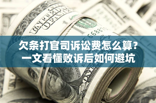 济南欠条打官司诉讼费怎么算？一文看懂败诉后如何避坑