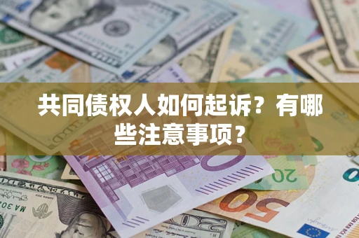 济南共同债权人如何起诉？有哪些注意事项？